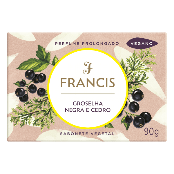 SABONETE FRANCIS 90G LUXO GROSELHA NEGRA/CEDRO
