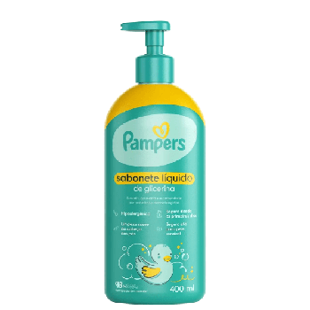 SABONETE LÍQUIDO PAMPERS 400ML GLICERINA