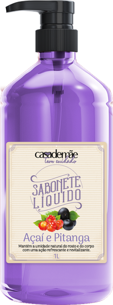 SABONETE LIQUIDO CASA DE MÃE 1L PUMP AÇAI E PITANGA