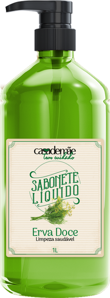 SABONETE LIQUIDO CASA DE MÃE 1L PUMP ERVA DOCE
