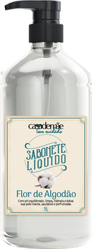 SABONETE LIQUIDO CASA DE MÃE 1L PUMP FLOR ALGODÃO
