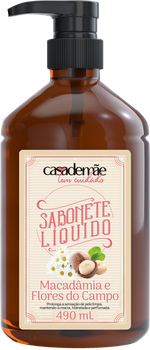 SABONETE LIQUIDO CASA DE MÃE 490ML PUMP MACADÂMIA E FLORES CAMPO