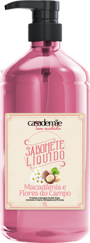 SABONETE LIQUIDO CASA DE MÃE 1L PUMP MACADÂMIA E FLORES CAMPO