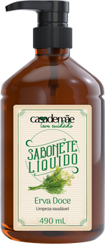 SABONETE LIQUIDO CASA DE MÃE 490ML PUMP ERVA DOCE