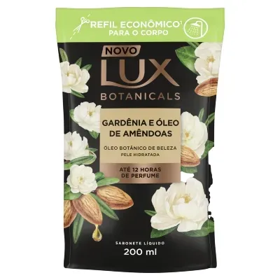 SABONETE LIQUIDO LUX 200ML REFIL ÓLEO AMÊNDOAS