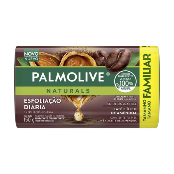 SABONETE PALMOLIVE 150G SUAVE CAFÉ/ÓLEO AMÊNDOA
