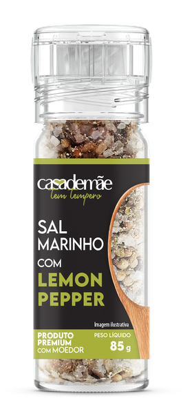 SAL MARINHO CASA DE MÃE 85G MOEDOR C/LEMON PEPPER