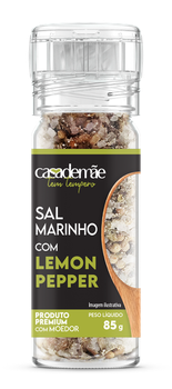 SAL MARINHO CASA DE MÃE 85G MOEDOR C/LEMON PEPPER