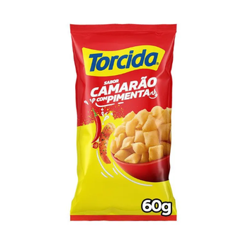 SALGADINHO TORCIDA 60G CAMARÃO C/PIMENTA