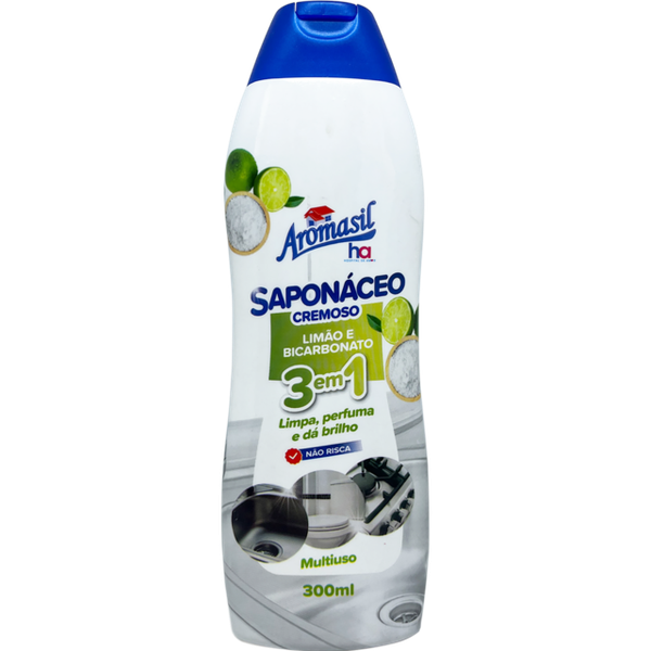 SAPONÁCEO AROMASIL 300ML CREMOSO LIMÃO/BICARBONATO