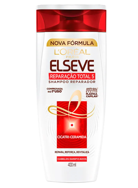 SHAMPOO ELSEVE 400ML REPARAÇÃO TOTAL 5 BRANCO