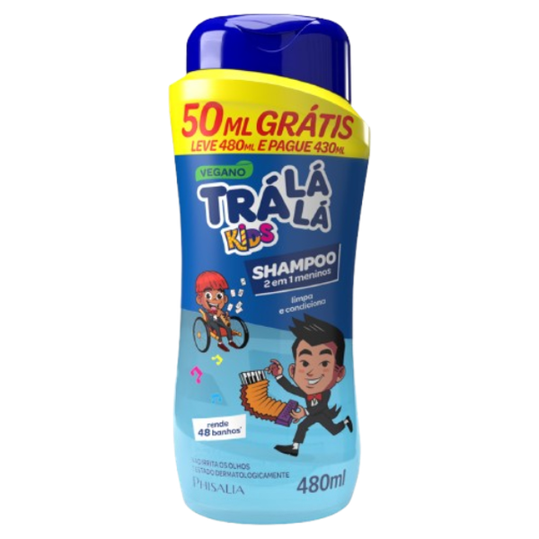 SHAMPOO TRÁ LÁ LÁ LV480PG430ML KIDS 2EM1 MENINO