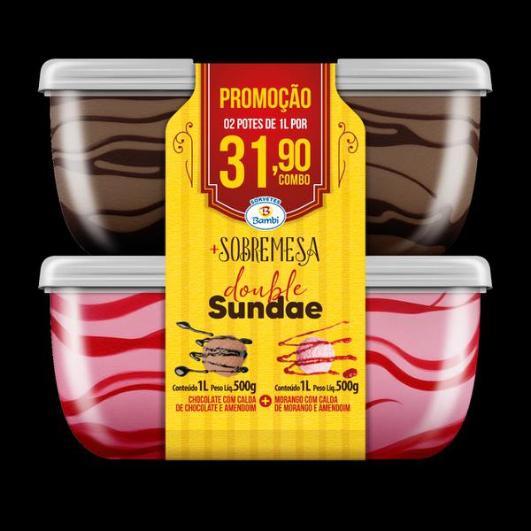SORVETE BAMBI 2L. DUO SUNDAE