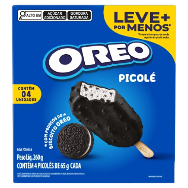 SORVETE OREO 260G C/4 PICOLE