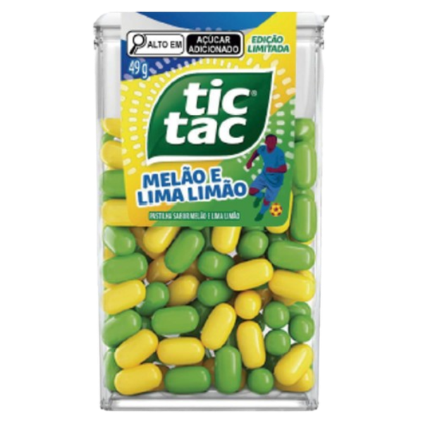 TIC TAC 49G MELÃO/LIMA LIMÃO