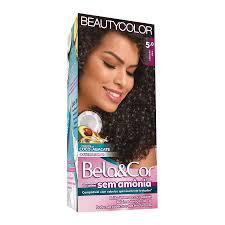 TINTURA BELA&COR MINI KIT S/AMÔNIA 5.0 CASTANHO CLARO