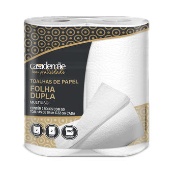 TOALHA PAPEL CASA DE MÃE C/2 100F
