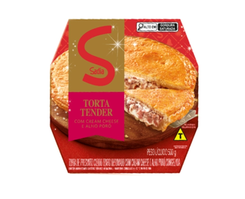 TORTA TENDER SADIA 500G CREAM CHEESE/ALHO PORÓ