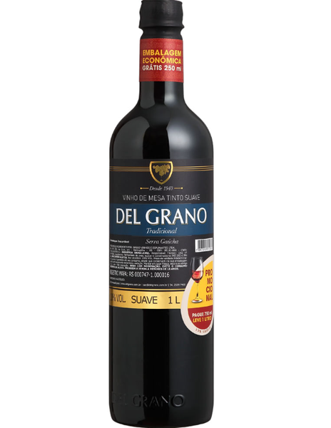 VINHO DEL GRANO LV1LPG750ML TRADICIONAL SUAVE