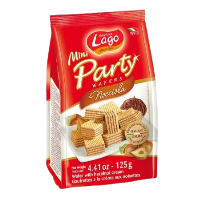 WAFER GASTONE LAGO PARTY 125G MINI AVELÃ