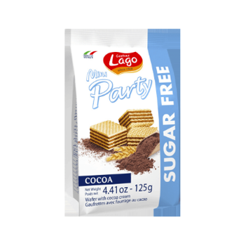 WAFER GASTONE LAGO PARTY 125G MINI ZERO CHOCOLATE