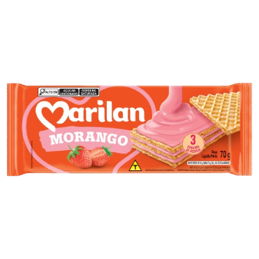 WAFER MARILAN 70G MORANGO