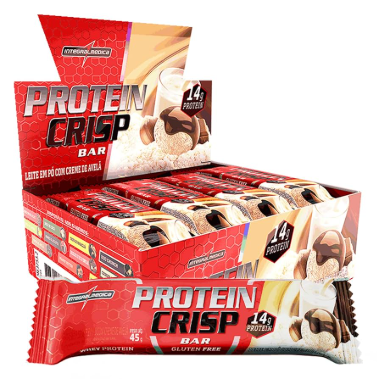 BARRA CEREAL PROTEIN CRISP 45G LEITE C/  CREME AVELA