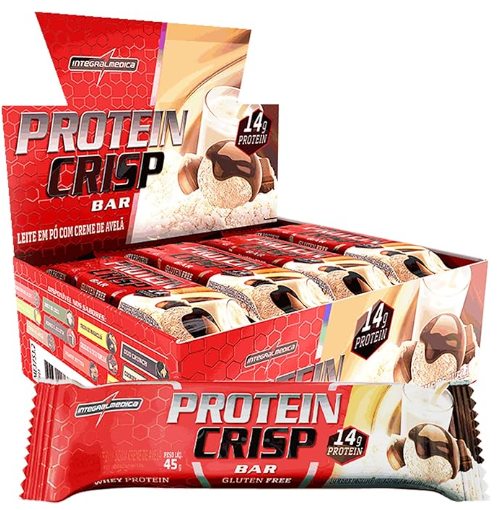 BARRA CEREAL PROTEIN CRISP 45G LEITE C/  CREME AVELA