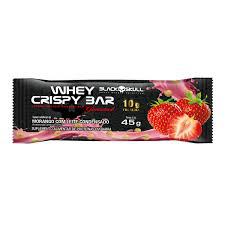 BARRA PROTEICA WHEY CRISPY 45G MORANGO C/ LEITE CONDENSADO