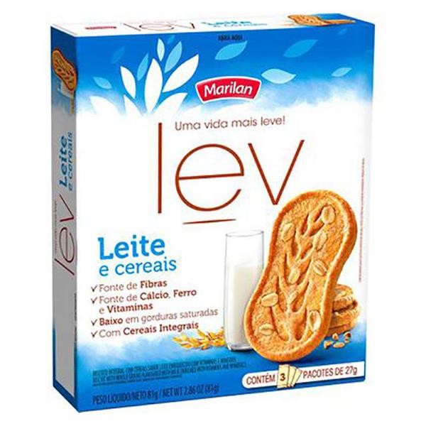 BISCOITO LEV 81G LEITE/CEREAIS
