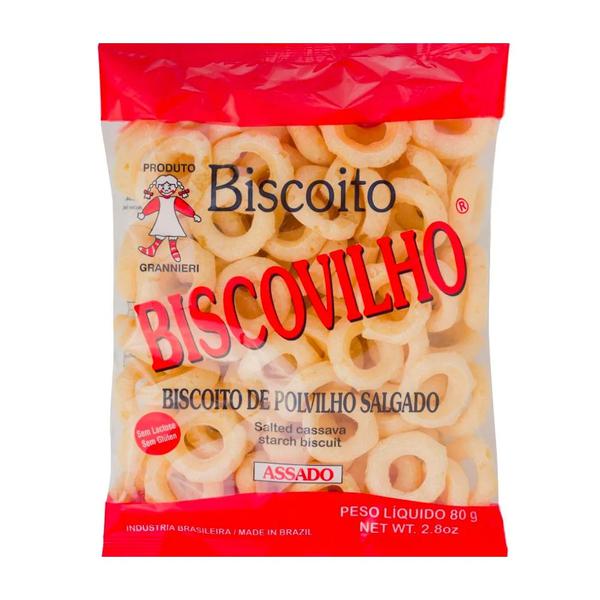 BISCOITO POLVILHO BISCOVILHO 80G ARGOLA SALGADO