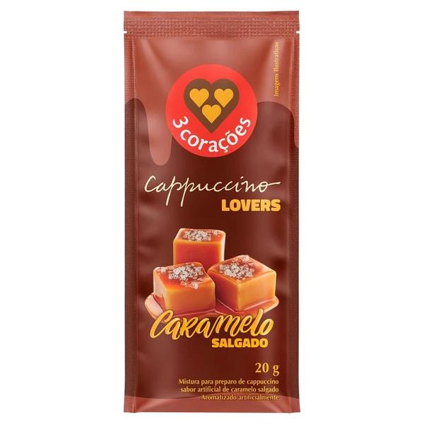 CAPPUCCINO 3 CORACOES 20G SACHE CARAMELO SALG.
