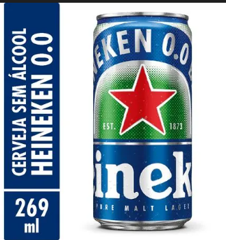 CERVEJA LATA HEINEKEN 269ML ZERO ALCOOL