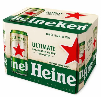 CERVEJA LATA HEINEKEN ULTIMATE 350ML CX 12.0