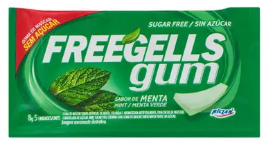 CHICLETE FREEGELLS GUM 8G MENTA