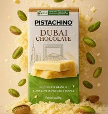 CHOCOLATE PISTACHINO 80G  BRANCO/PISTACHE