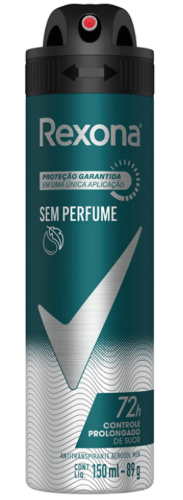 DESOD.REXONA AERO 150ML/90G MASC. SEM PERFUME HIPOALERGENICO