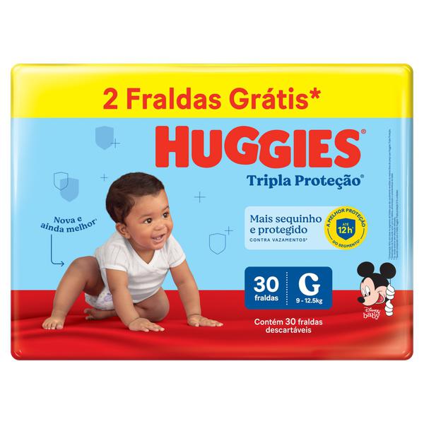 FRALDA HUGGIES DISNEY T.PROTECAO G 30UN GTS 2UN