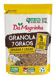 GRANOLA BANANA E CACAU DA MAGRINHA 7 GRÃOS POUCH 250G