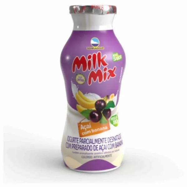 IOGURTE SERRAMAR/MILKMIX 180ML ACAI/BANANA