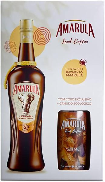 KIT LICOR AMARULA 750ML COFFEE C/COPO