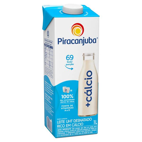 LEITE PIRACANJUBA DESNATADO EDGE 1L + CALCIO