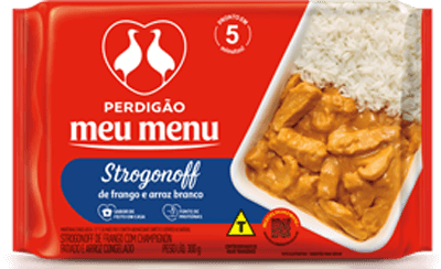 MEU MENU PERDIGAO 300G ARROZ E STROGONOFF