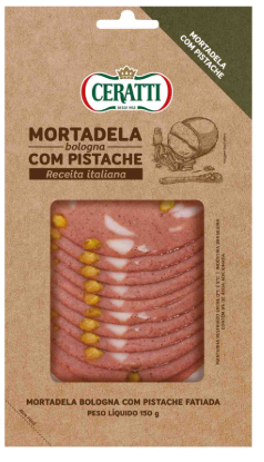 MORTADELA CERATTI ITALIANA 100G PISTACHE FATIADA