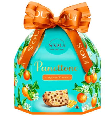 PANETTONE SOUI 400G LARANJA C/ GOTAS CHOCOLATE