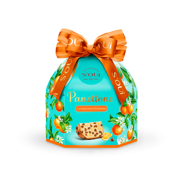 PANETTONE SOUI 400G LARANJA C/ GOTAS CHOCOLATE