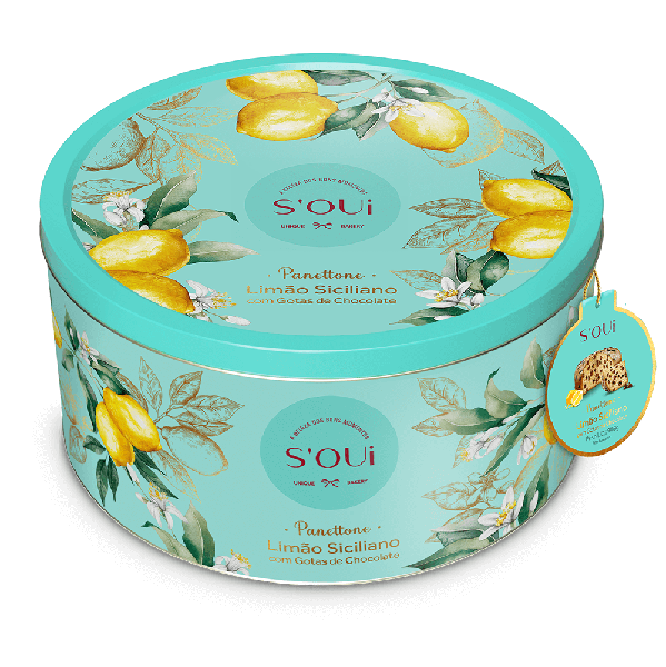 PANETTONE SOUI 908G LIMAO SICILIANO C/ GOTAS