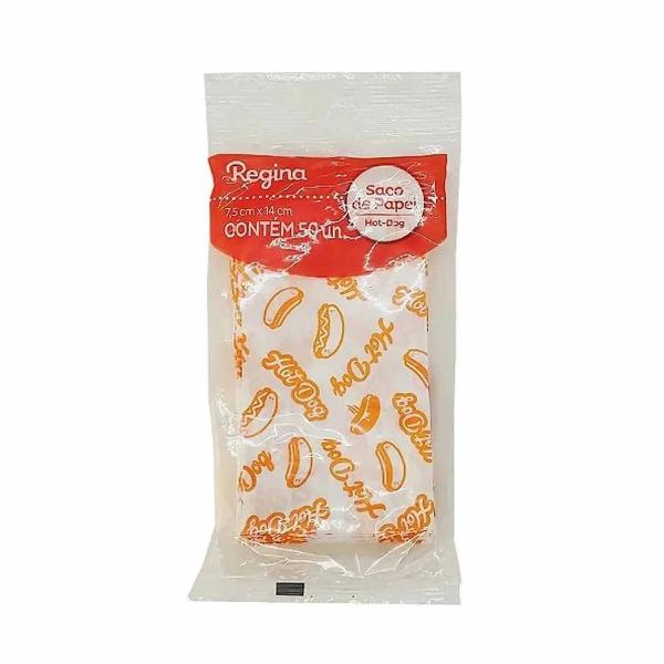 SACO DE PAPEL REGINA ESTAMPADO HOTDOG C/50UN P