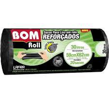 SACO LIXO BOM ROLL REF.30LTS PRETO