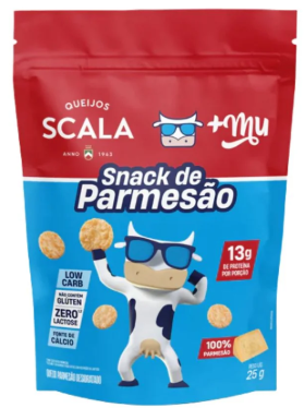 SNACK +MU 25G QUEIJO PARMESAO